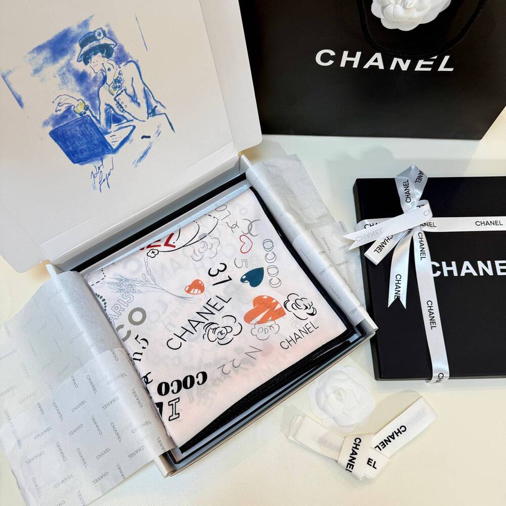 Chanel Square Silk Scarf